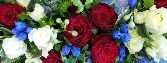 Red,Blue & White loose heart