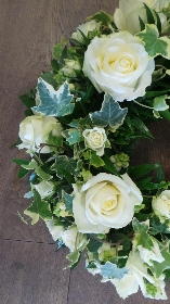 White Rose & Ivy Wreath.